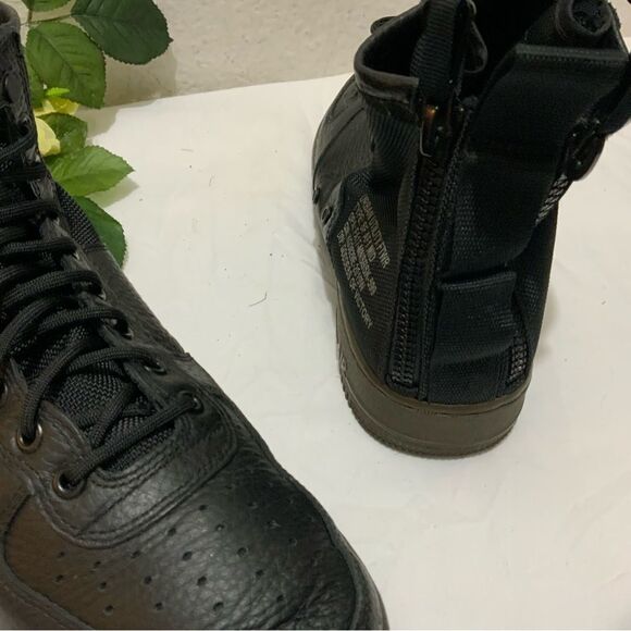 Nike SF Air Force 1 Mid Black Hazel Goddess Division Utility 917753-002 Men’s - Picture 8 of 14